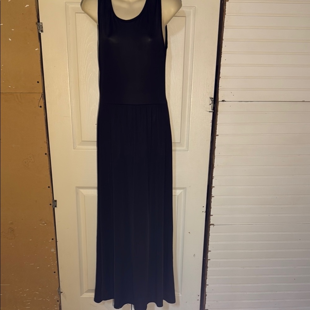 Elegant Black Sleeveless Maxi Dress